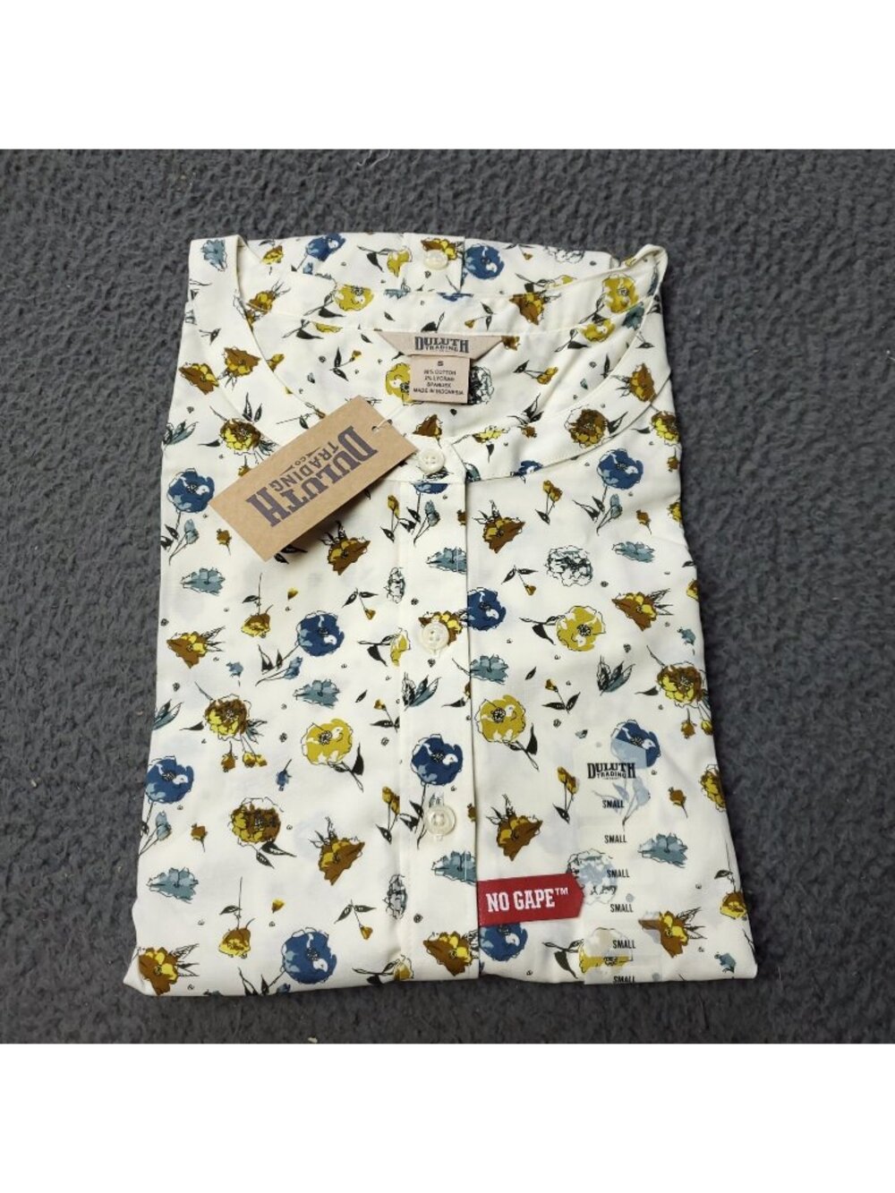 Duluth Tunic Womens S Small Wrinklefighter Button Shirt Floral LL Long Trading